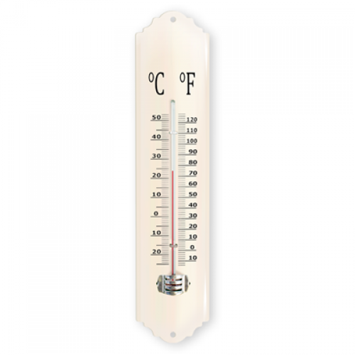 WHITE Wall metal thermometer -20+50°C/-10+120°F - 74200-002