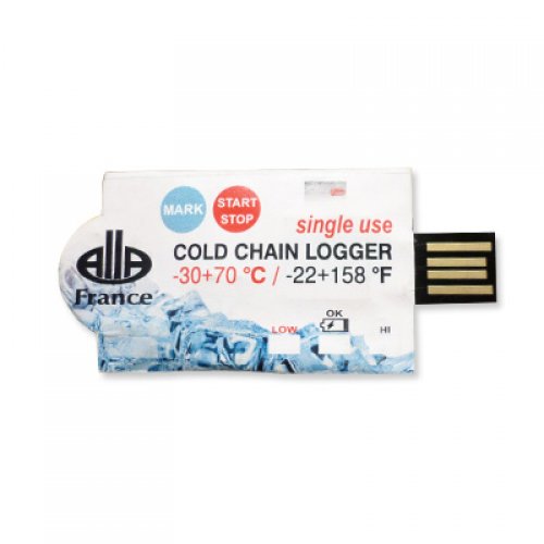 Single use Data Logger USB Key type - Cold chain -30+70°C / -22+158°F : 0.1° - Box of 10 pcs - 91700-001-ca