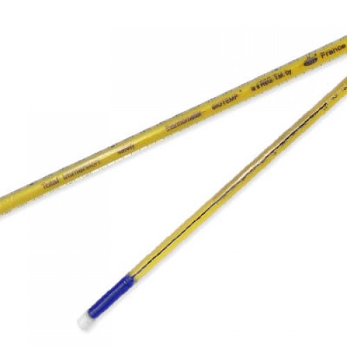 Glass thermometer -1+101 : 0.2°C - total immersion - blue liquid - Teflon coated - 5162T101-T-qp