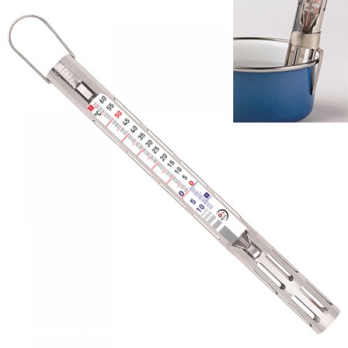 Baking thermometer -10+60°C - S/Steel sleeve with pan clip - 8010C060-vr