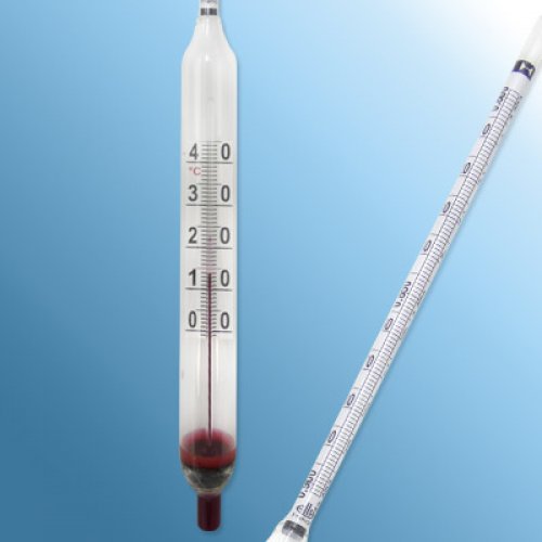 Hydrometer 0.700-0.760 : 0.001 g/ml Tp.15°C - with Thermometer - 3600T070/15-qp