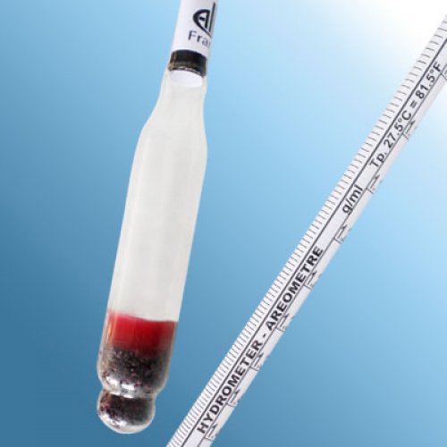 Hydrometer 1.000-1.500 : 0.005 g/ml Tp.27.5°C - 3050FG100/27-qp