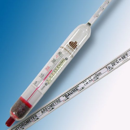 Baumé Hydrometer 0-10 : 0.1°Bé Tp.20°C - 0101FC010/20-qp