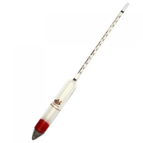 Baumé Hydrometer 10-20 : 0.1°Bé Tp.20°C with thermometer - 0101TC020/20-qp