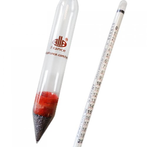 Wine Hydrometer 0-20 : 0.5°Bé 3-17%vol Tp.20°C - 2001FC-19/20-qp