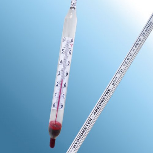 Hydrometer 0.700-0.800 : 0.001 g/ml Tp.15°C - with Thermometer - 3013T070/15-qp