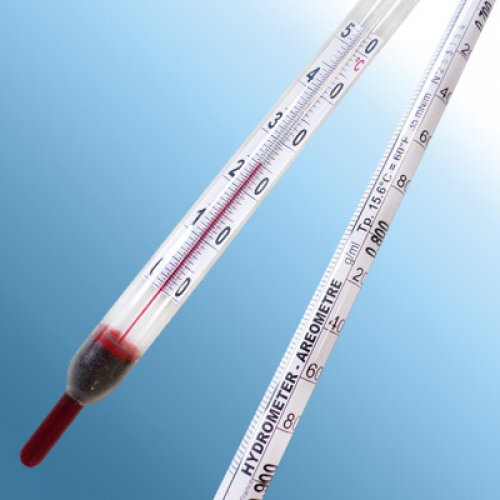 Hydrometer 0.700-0.900 : 0.002 g/ml Tp.15°C - with Thermometer - 3024TP070/15-qp