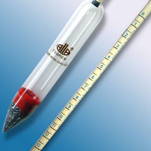 Cider Hydrometer 1.000-1.100 : 0.001 g/ml 0-12 % Tp20°C - 2011FC-10/20-qp