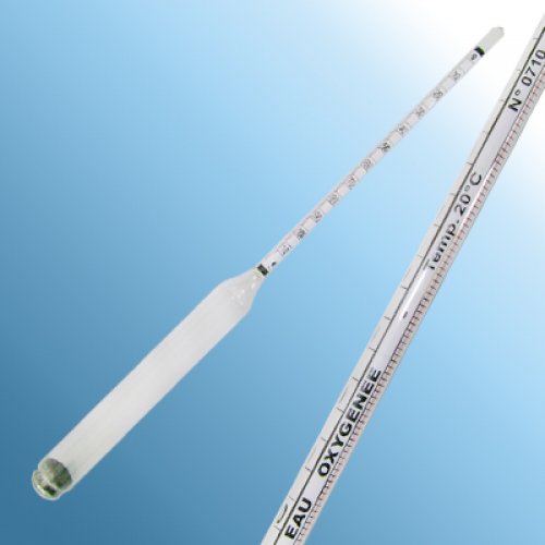 Dioxygen hydrometer 0-50 : titer &quot; in volume &quot;- Tp .20°C - 1070FG050/20-qp