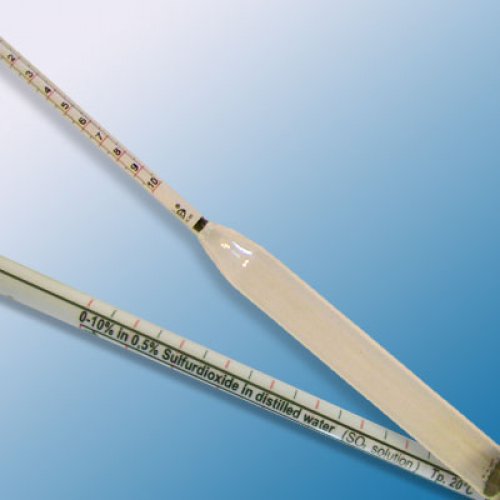 Sulphite Hydrometer 0-10 : 0.5% Mass de H2 SO4 Tp.20°C - 1130FG000/20-qp