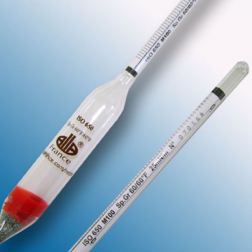 ISO 650 Hydrometer M100 0.600-0.700 : 0.002 sp-gr Tp.60/60°F - 3102MC060/60/B-qp