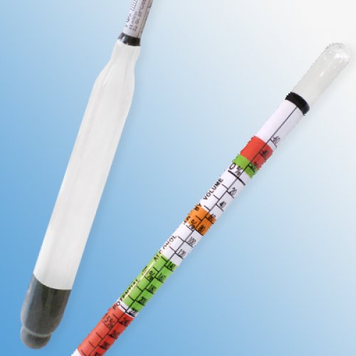 Double scale Oeschle Hydrometer -10+120°Oe / 0.990-1.120 Sp-gr - 2000FG-04/20-rd