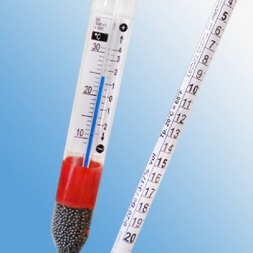 Double scale wine hydrometer 0-20°Bé 3-17%vol - 2000CP-19/20-qp