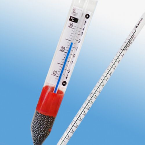 Triple scale Wine Hydrometer 0.980-1.130 g/ml 0-16°Bé 3-17% Vol - 2000CP-09/20-qp