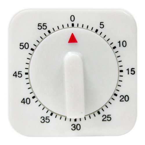 Mechanical timer 60 minutes - small model 6 x 6 cm - 91500-001/F