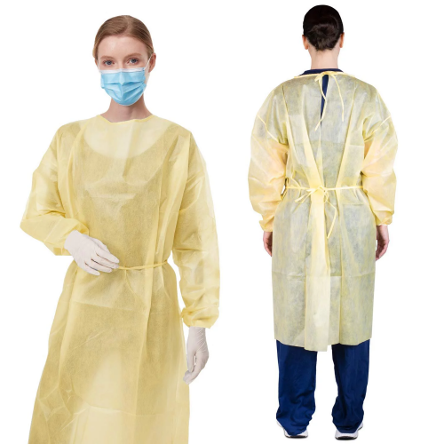 Isolation Gown PPE Yellow Size 115x137 100pcs Box